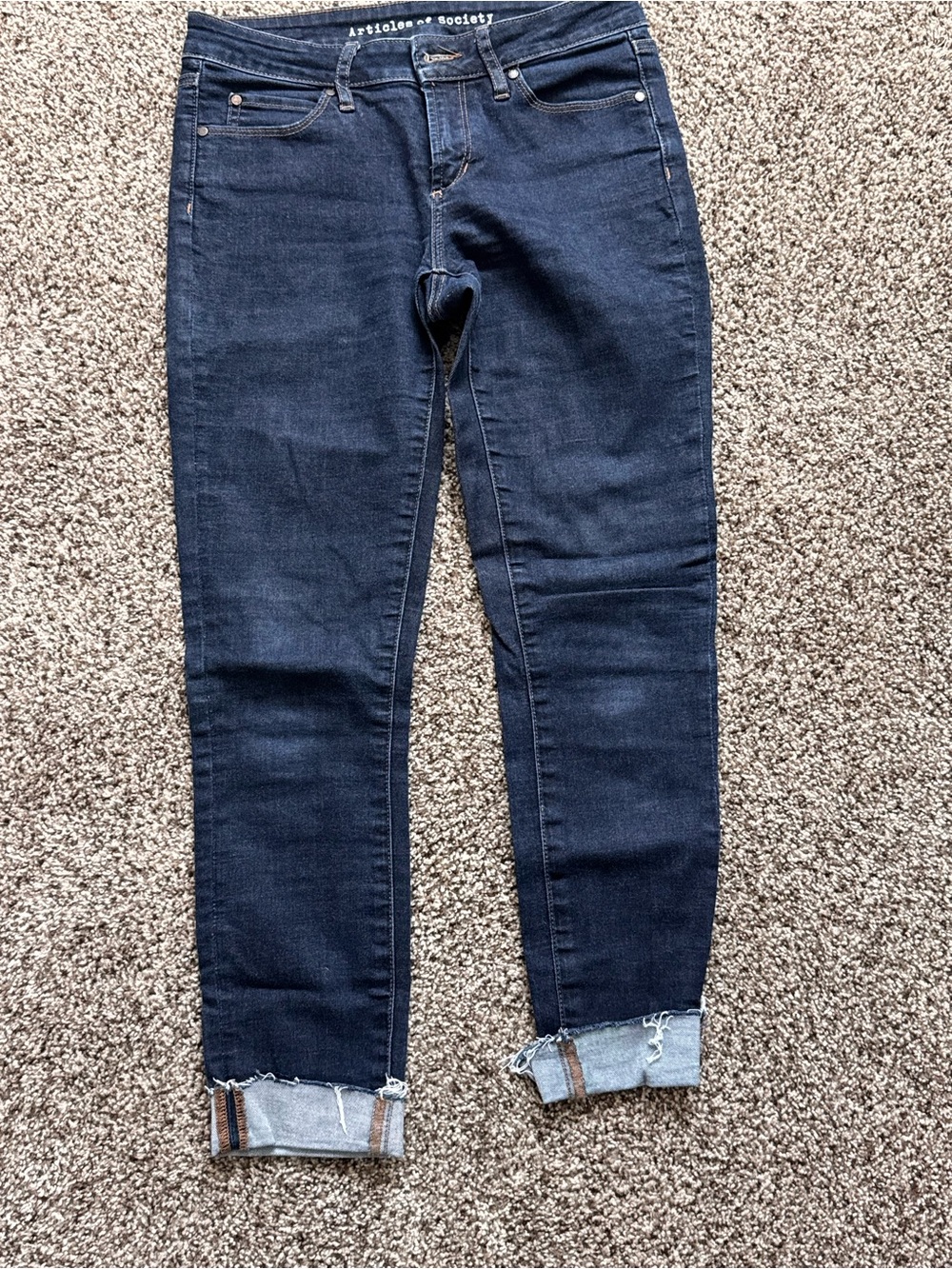 Articles Of Society Dark Indigo Ankle Skinny Jeans